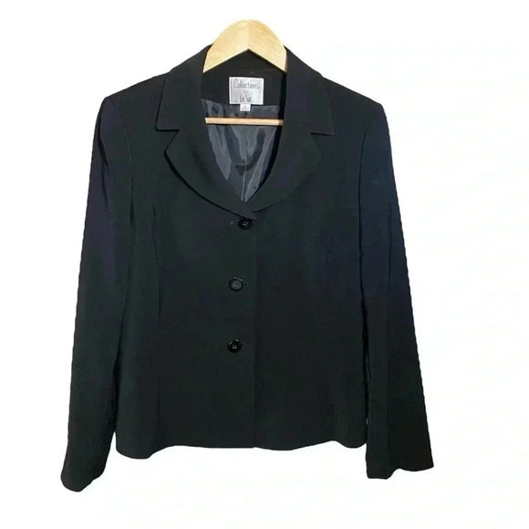 VGT Collections for Le Suit Women's Blazer Jacket 3 Front Buttons Black Size 12 - Picture 11 of 11